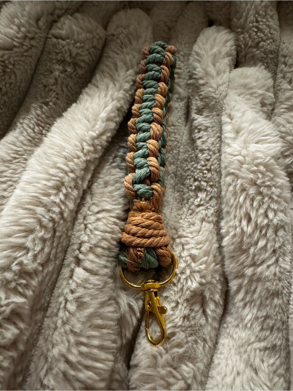 Macrame Braided Keychain Wristlet